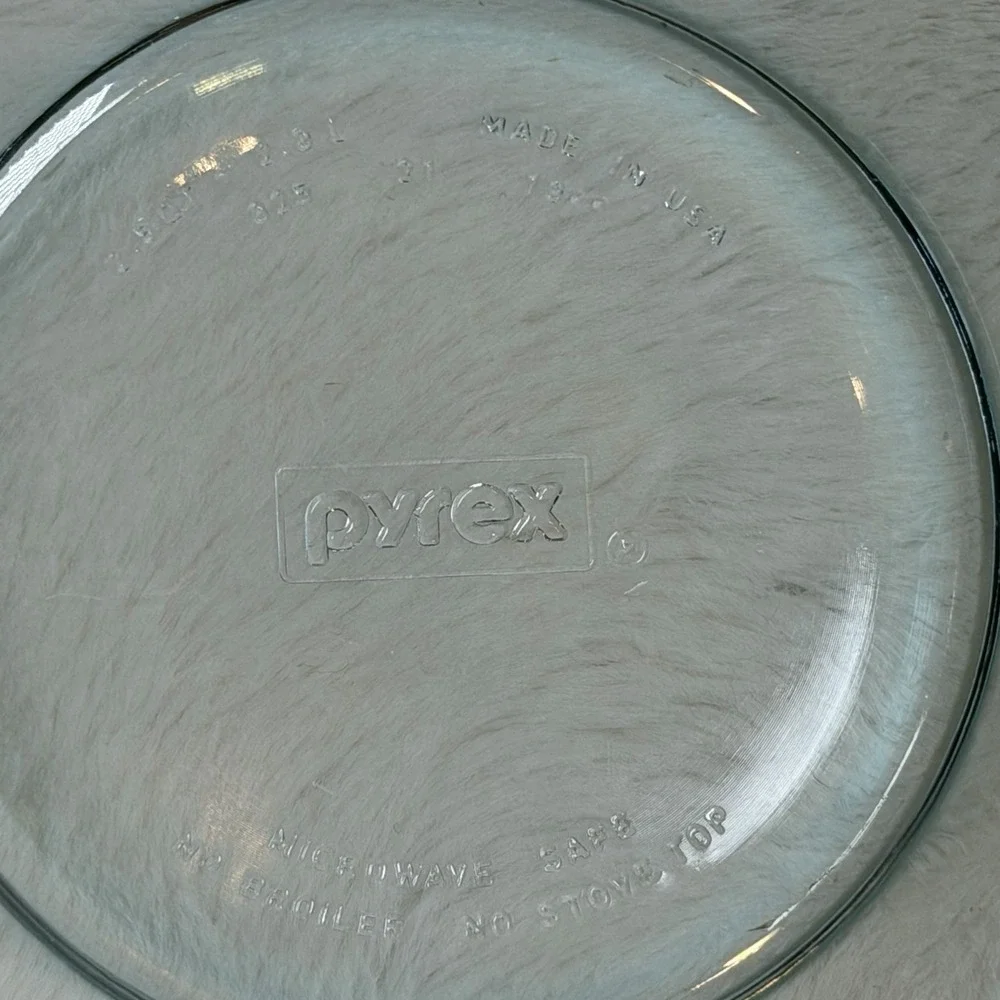 Pyrex Geometric Rectangles 2.5 Quart Clear Mixing Bowl 325 Made In USA Excellent